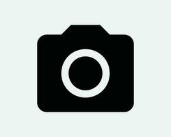 Kamera Symbol. Digital dslr Foto fotografieren Fotografie Film Erfassung Bild Verschluss Linse. schwarz Weiß Grafik Clip Art Kunstwerk Symbol Zeichen Vektor eps