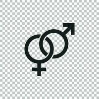 kön tecken vektor ikon. män och kvinnor begrepp ikon.