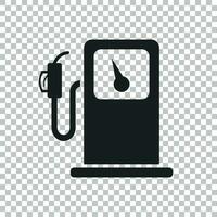 Treibstoff Gas Bahnhof Symbol. Auto Benzin Pumpe eben Illustration. vektor