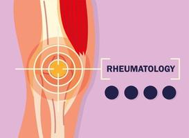 Knieschmerzen in der Rheumatologie vektor