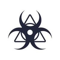 Biohazard-Warnsignal isoliertes Symbol vektor