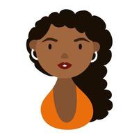 afro kvinna karaktär nationella spanskt arv platt stilikon vektor
