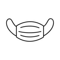 Symbol für den Linienstil des medizinischen Maskenzubehörs vektor