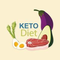 keto dietmat vektor