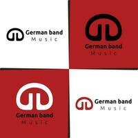 gb brev logotyp design för din varumärke identitet. tysk band logotyp design för musikalisk band. vektor