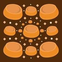 Orange Wackelpudding Pudding Vektor Illustration zum Grafik Design und dekorativ Element