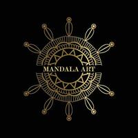 Luxus Mandala Hintergrund mit golden Arabeske Muster Arabisch islamisch Osten Stil. Ramadan Stil dekorativ Mandala. Mandala zum drucken, Poster, Abdeckung, Broschüre, Flyer, Banner. vektor
