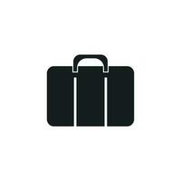 Koffer Vektor Symbol. Gepäck Illustration im eben Stil.