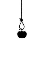 pumpa hängande på galge för tecken, symbol och halloween konst illustration. vektor illustration