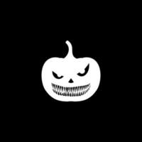 skrämmande pumpa för tecken, ikon, symbol och halloween konst illustration. vektor illustration