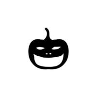 skrämmande pumpa för tecken, ikon, symbol och halloween konst illustration. vektor illustration