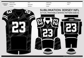 amerikanisch Fußball schwarz Jersey vektor