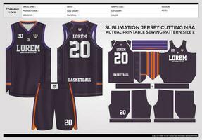 einfach elegant lila Basketball Jersey vektor