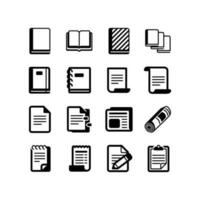 uppsättning av böcker ikoner. enkel linje konst stil ikoner packa. vektor