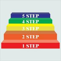 5 Treppe Schritte Infografik Element Symbol Vektor Illustration Symbol
