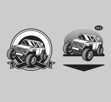 av vägen äventyr jeep t shirts logotyp mönster vektor