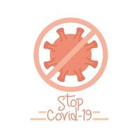 neue normale stopp-covid-19-präventionsmaßnahmen nach handgemachtem stil des Coronavirus vektor
