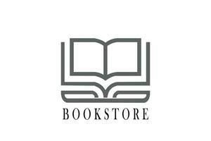 Buch Logo mit eps 10 Gliederung Bild, geeignet zum verwenden zum Buchhandlungen und Logos vektor