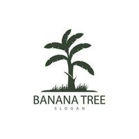 Banane Baum Logo, Banane Baum einfach Silhouette Design, Pflanze Symbol Symbol Vektor Illustration