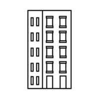 Wolkenkratzer Symbol Vektor. Gebäude Illustration unterzeichnen. hoch erhebt euch Gebäude Symbol. die Architektur Logo. vektor