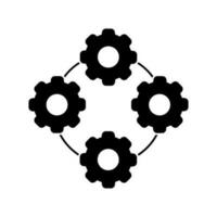 automatisiert System Symbol Vektor. Funktion die Einstellungen Illustration unterzeichnen. editierbar Symbol. Entwicklung Logo. vektor