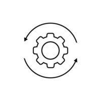 automatiserad systemet ikon vektor. fungera inställningar illustration tecken. redigerbar symbol. utveckling logotyp. vektor