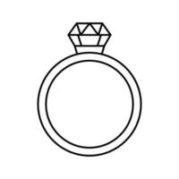 Ring Symbol Vektor. Hochzeit Illustration unterzeichnen. Juwel Symbol. Juwel Logo. vektor