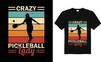 Vektor Pickleball T-Shirt Design oder Pickleball Poster Design oder Pickleball Illustration