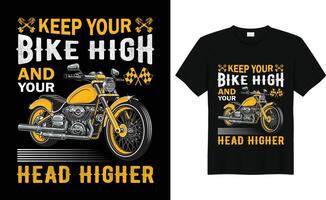 Vintage-Motorraddruck für Kleidung, T-Shirt-Grafiken, Vektor-T-Shirt-Design vektor
