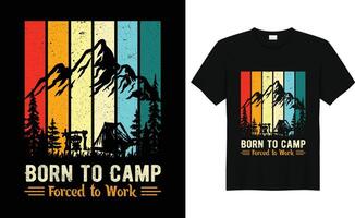 Camping T-Shirt, Jahrgang t Hemd Design, Vektor T-Shirt Design