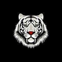 vektor vit tiger logotyp design illustration