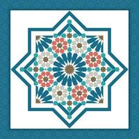 traditionell islamic design. illustration av blommig islamic geometrisk dekoration. marocko sömlös gräns. moské dekoration element. vektor