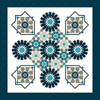 traditionell islamisch Design. Illustration von Blumen- islamisch geometrisch Dekoration. Marokko nahtlos Grenze. Moschee Dekoration Element. vektor