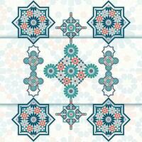 traditionell islamisch Design. Illustration von Blumen- islamisch geometrisch Dekoration. Marokko nahtlos Grenze. Moschee Dekoration Element. vektor