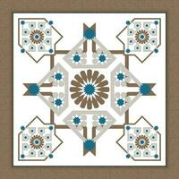 traditionell islamisch Design. Illustration von Blumen- islamisch geometrisch Dekoration. Marokko nahtlos Grenze. Moschee Dekoration Element. vektor