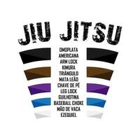 jiu jitsu rör sig vektor