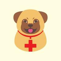 Tier Haustiere Hund Hündchen Gesundheitswesen Klinik Maskottchen süß Karikatur Logo Design Vektor