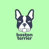 djur- husdjur hund huvud boston terrier modern maskot färgrik logotyp design vektor