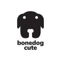 Bettlington Terrier Hund Kopf Maskottchen einfach Logo Vektor Symbol Illustration