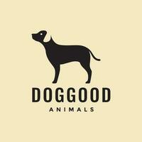 labrador retriever hund husdjur minimal modern maskot hipster logotyp ikon vektor illustration