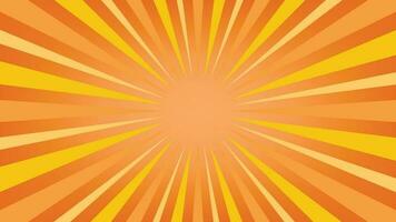 abstrakt Sunburst Orange Muster Hintergrund zum modern Grafik Design Element. leuchtenden Strahl Karikatur mit bunt zum Webseite Banner Hintergrund und Poster Karte Dekoration vektor
