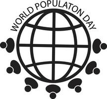 värld befolkning dag ikon. baner värld befolkning dag tecken. affisch av värld befolkning dag. platt stil. vektor