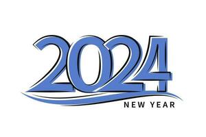 Neu Jahr 2024 Text Design. Nummer 2023 Design Logo Vorlage zum Kalender. Vektor Illustration