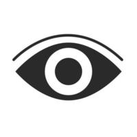 optischer Silhouettensymbolstil des menschlichen Auges vektor
