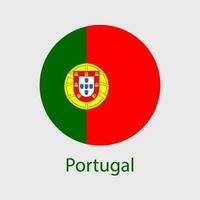portugal flagga vektor ikoner uppsättning av illustrationer