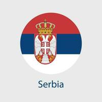 serbia flagga vektor ikoner uppsättning av illustrationer