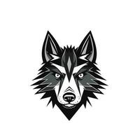 schwarz wütend Hund Wolf Vektor Illustration