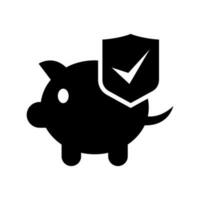 Schweinchen Banken Symbol Vektor Symbol Design Illustration