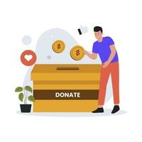 pengar donation illustration begrepp vektor
