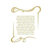 Gold Blumen- Rahmen Design. Jahrgang Rand Ornament. vektor